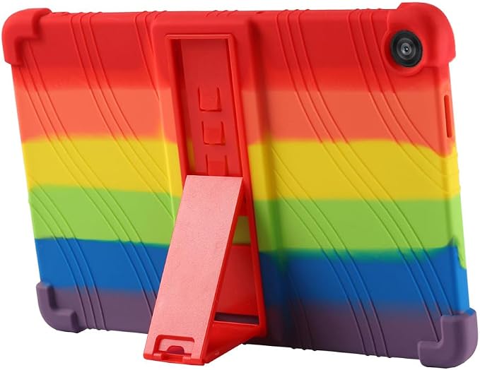for Revvl Tab 2 Case (2025) Kids Soft Silicone Cover for Tmobile Revvl Tab 2 Tablet Case with Stand (Black)