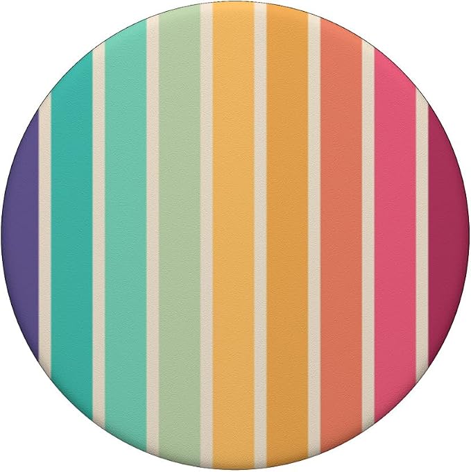 Vintage Rainbow Stripe Design Pattern PopSockets Adhesive PopGrip