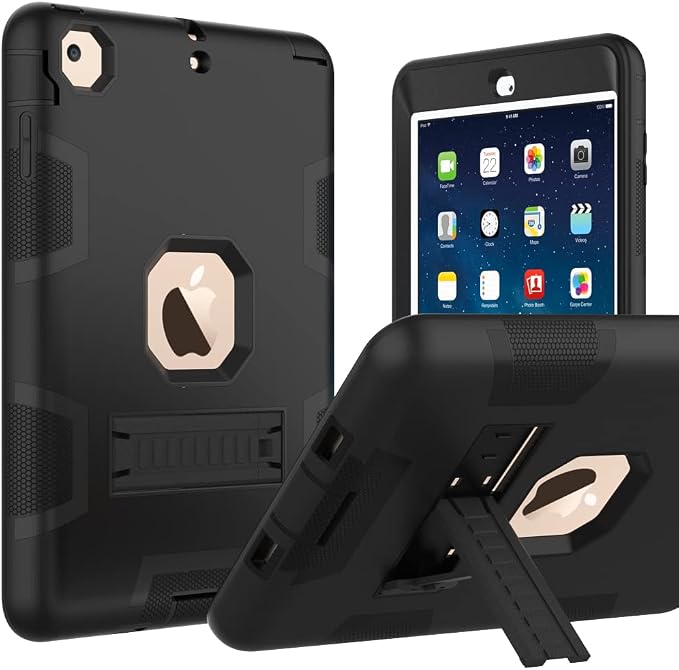 Puxicu Case for iPad 6th / 5th Generation (2018 2017 Model 9.7 Inch) Heavy Duty Rugged Protective Cover for iPad 9.7 Black