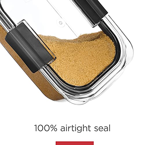 Rubbermaid Brilliance Pantry Airtight Food Storage Container, BPA-Free 7.8 Cup, Ideal for Brown Sugar - Efficient, Leak-Proof and Dishwasher-safe - size: 7.8 Cup