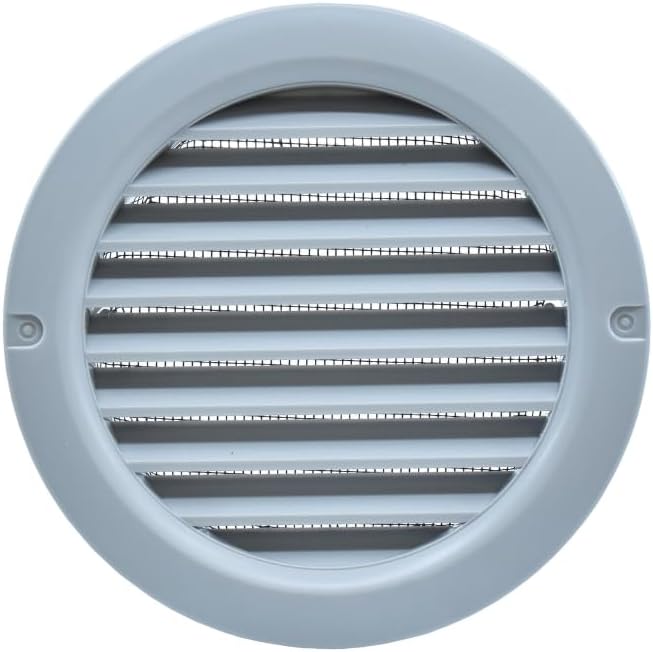 VENTS-US - 4" Round Plastic Light Gray Vent Cover - Compatible with a 4 Inch