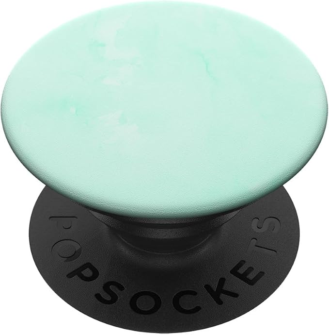 PopSockets Watercolor Aquamarine PopGrip - Cell Phone Grip Stand - Black Turquoise - Compatible with iPhone 11 Tablets