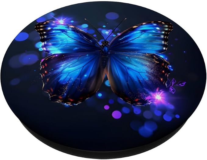 Blue Butterfly PopSockets MagSafe PopGrip for iPhone