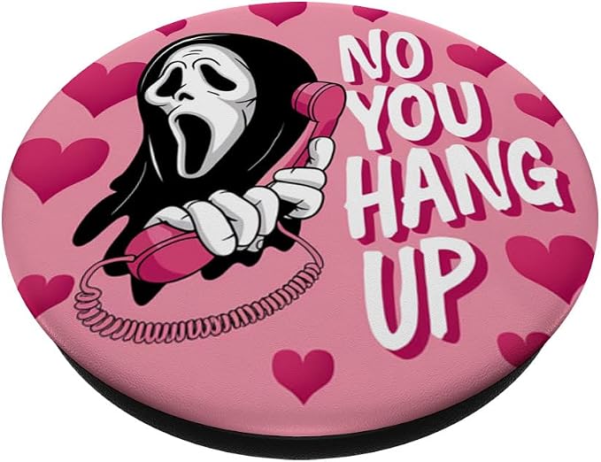 No You Hang Up Ghost Funny Halloween Romance Design PopSockets PopGrip for MagSafe