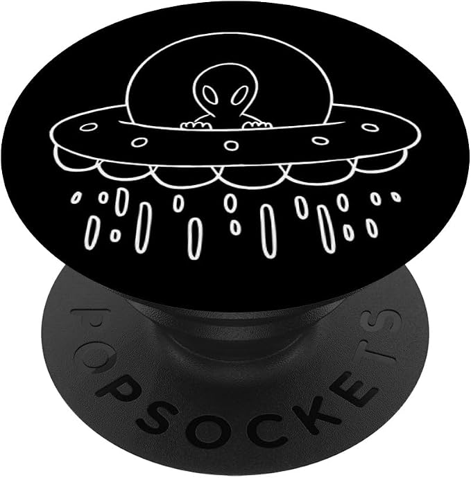Alien UFO Drawing PopSockets Adhesive PopGrip