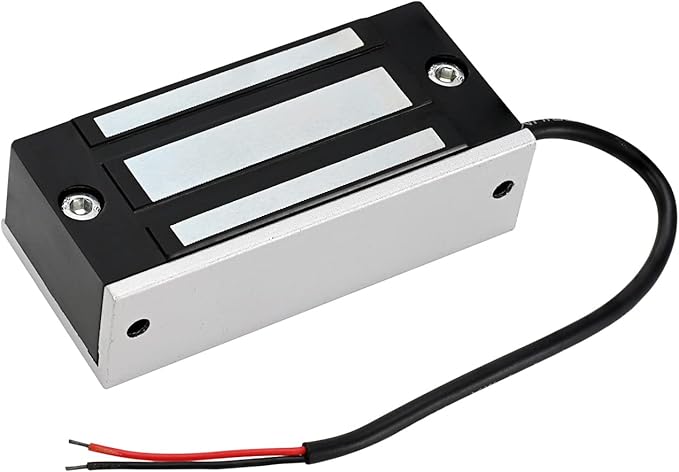 Electric Magnetic Lock 60KG 130LBS Holding Force Electromagnet Lock 12V Fail Safe NC Mode Single Door for Access Control System/Metal Door/Fire Proof Door/Wooden Door/Glass Door etc. (60KG/130LBS)