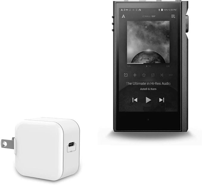 BoxWave Charger Compatible with Astell &amp Kern Kann Max - PD GAN miniCube (30W) 30W Tiny PD GAN Type-C Wall Charger - Winter White