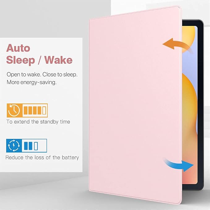 TiMOVO Magnetic Case for Samsung Galaxy Tab S6 Lite 10.4'' Tablet - Black | Strong Magnetically Attached Ultra Slim Lightweight Support Auto Wake/Sleep
