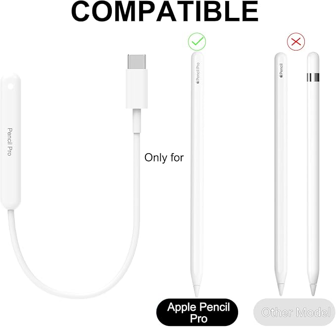 Paiholy Magnetic Charger for Apple Pencil Pro Type C Pencil Wireless Charging Cable for Apple Pencil Pro Only Lightweight and Convenient Charging Adapter