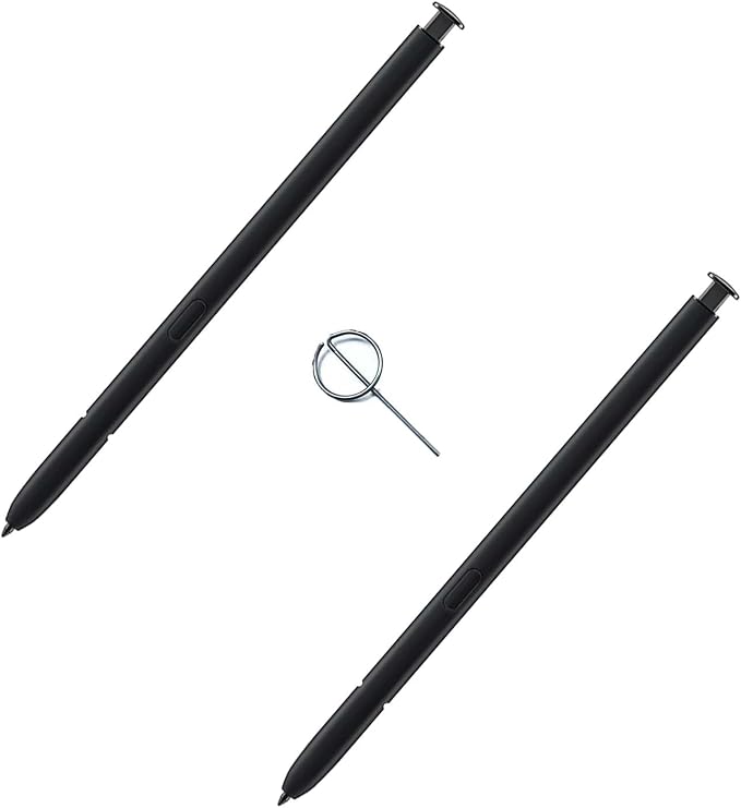 2 Pack S Pen S23 Ultra Stylus Replacement for Samsung Galaxy S23 Ultra S Pen withoutBluetooth Function(Phantom Black) + Eject Pin EJ-PS918
