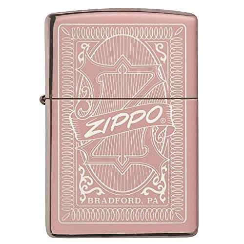 Zippo Reimagine Zippo Design Rose Gold Pocket Lighter