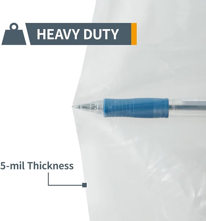 POWERTEC 70426 Dust Collector Bags and Clamp Set | 21" x 31" x 1 Micron Filter
