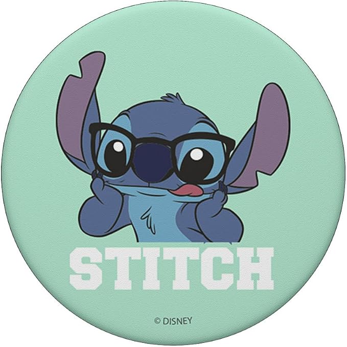 Disney Lilo &amp Stitch Nerd Stitch Portrait PopSockets Adhesive PopGrip