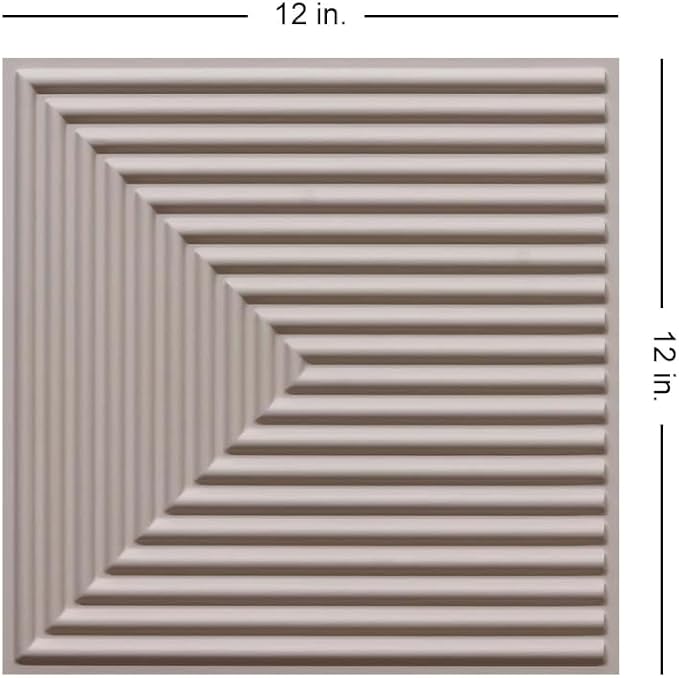 From Plain To Beautiful In Hours 9004 Depth Tier PVC 12 in x 12 in Peel and Stick Wall Panels (Covers / 10 sq.ft), Dawn Pink, 10 Piece