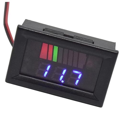 Battery Charge Level Indicator Universal Car Battery Capacity Meter Tester Checker 12v-72v Blue Motorcycle Checker Auto Tester Fuel Gauge Indicator