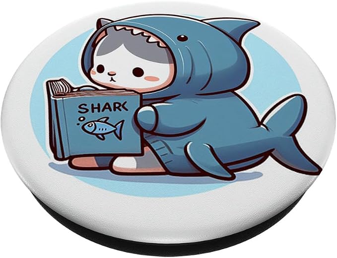 Shark Cat PopSockets PopWallet for MagSafe