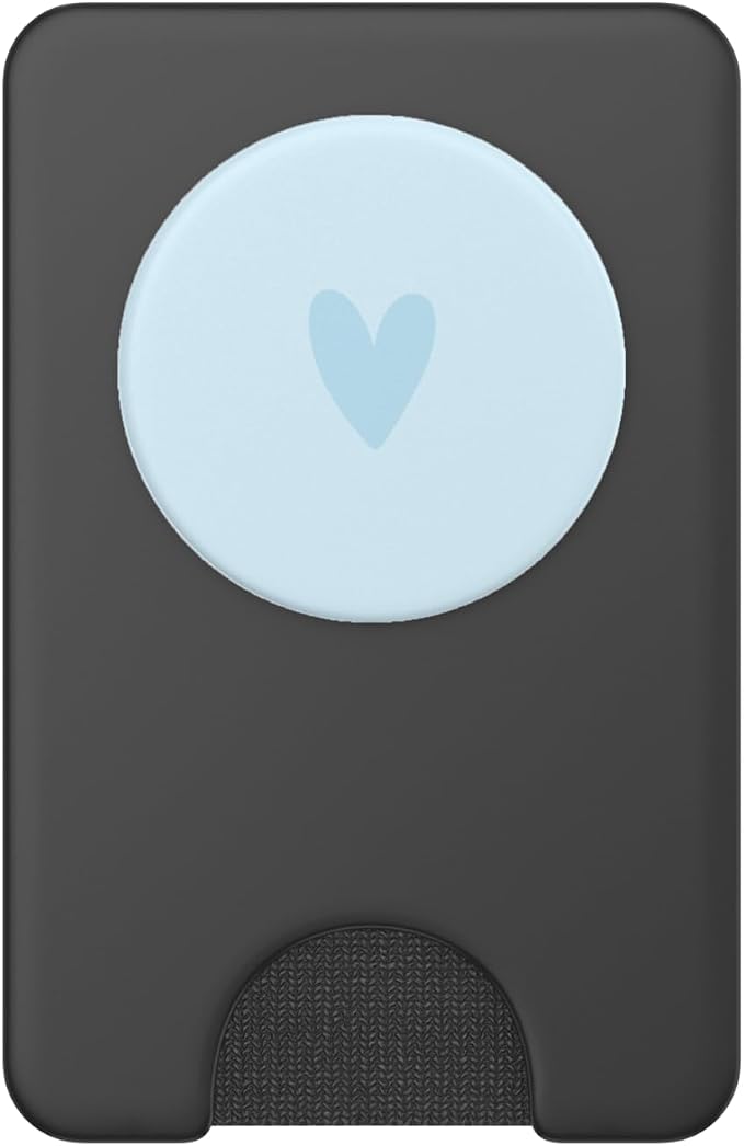 Minimalistic Heart Simple Heart Love - Light Blue PopSockets PopGrip for MagSafe