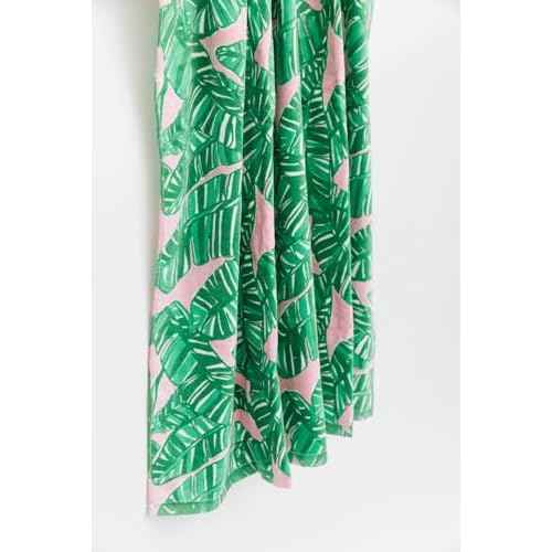 Lilly Pulitzer Towel Tote Bag, Travel Beach Towel with Terrycloth Tote Bag and Interior Pockets, 40 x 70, Let's Go Bananas