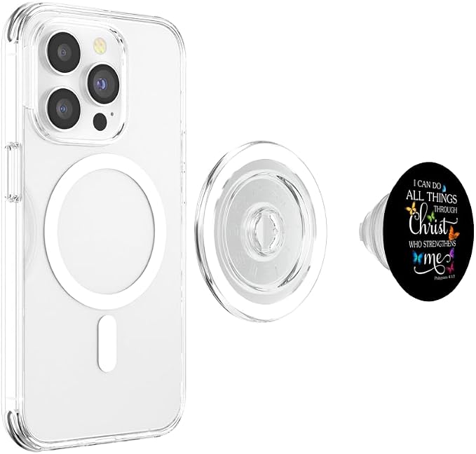 I Can Do All Things Through Christ Butterfly Art - Religious PopSockets Swappable PopGrip