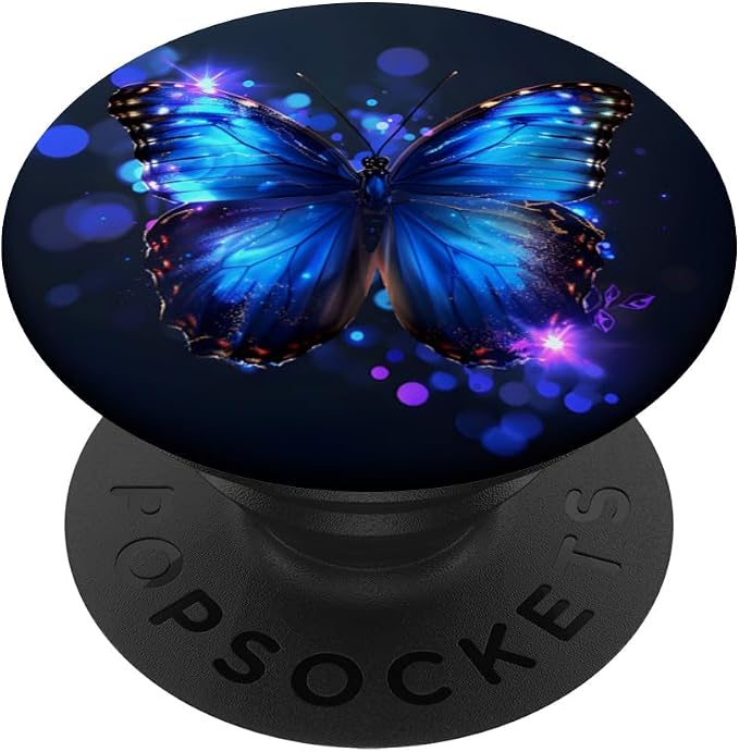 Blue Butterfly PopSockets MagSafe PopGrip for iPhone
