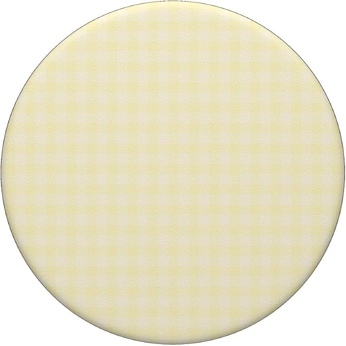 Butter Yellow Gingham Pattern Cute Plaid Aesthetic PopSockets Adhesive PopGrip