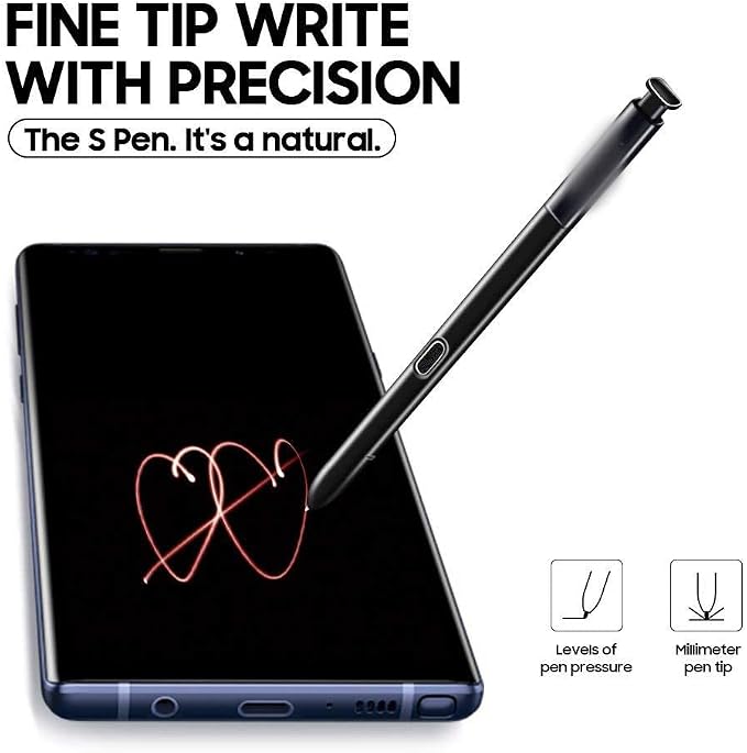Note 9 S Pen Replacement Pen for Samsung Galaxy Note 9 Stylus(Black) | WithBluetoothGalaxy Note 9 S PenNote 9 Stylus PenNote 9 PenGalaxy Note 9 SPen4096 Levels Pressure