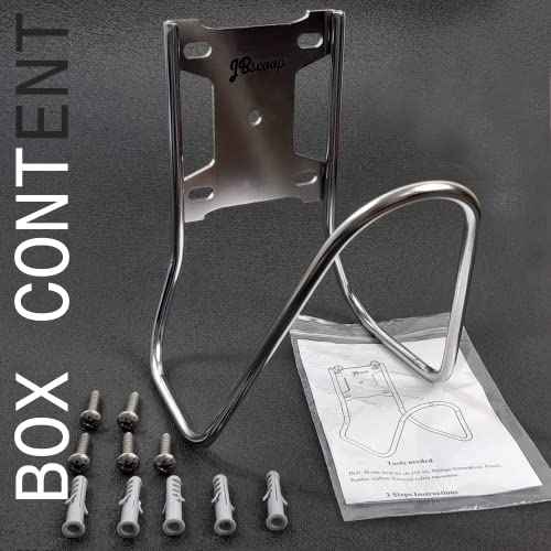 JBscoop Garden Hose Holder, Stainless Steel Wall Mount for Water Hose & Extension Cords, Heavy Duty & Rust Proof