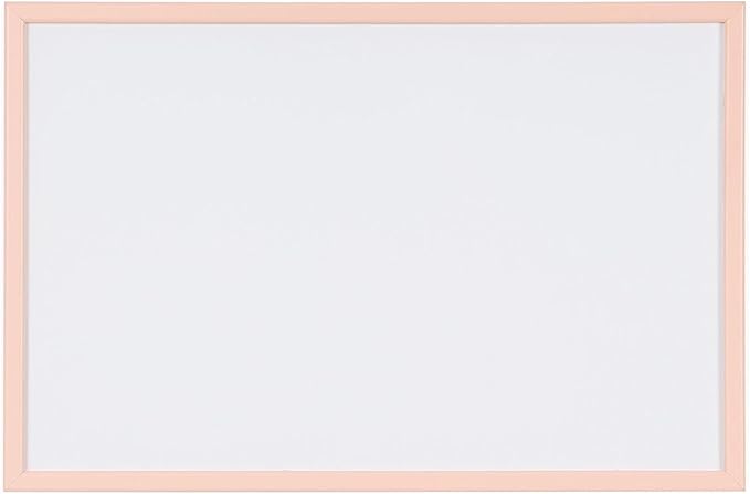 MasterVision Pastel Magnetic Dry Erase White Board, 16" x 12", Salmon Pink Frame, Decorative Whiteboard for Kitchen, Dorm, or Classroom, Wall Décor for Home Office