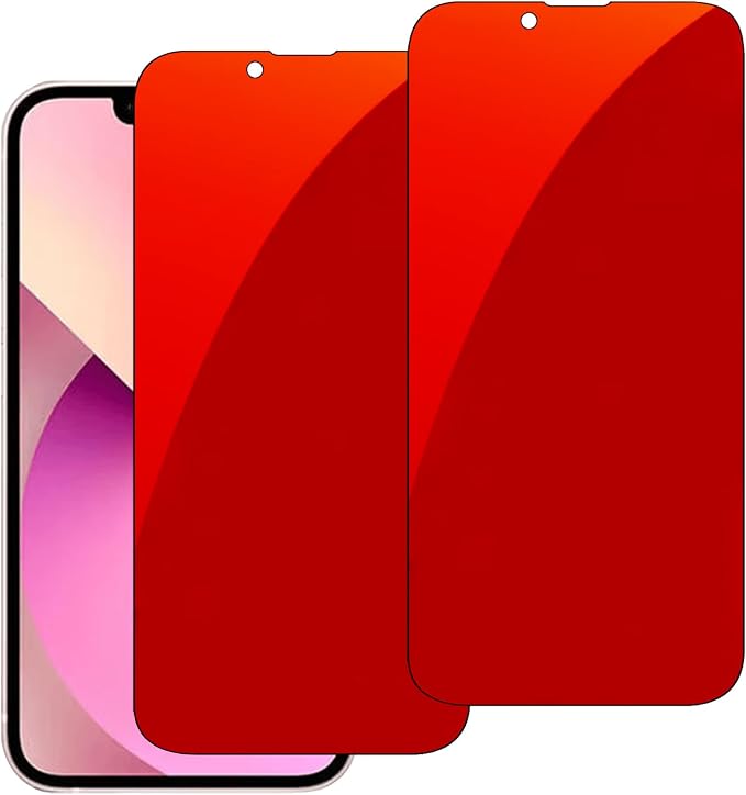2 Pack for iPhone 13 Pro Max / 14 Plus Privacy Screen Protector Anti spy Tempered Glass Gradient Colorful Anti blue Light Film 6.7 inch