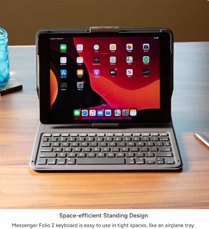 ZAGG - Messenger Folio 2 - Tablet Keyboard &amp Case for 10.2-inch iPad 10.5-inch iPad/Air 3