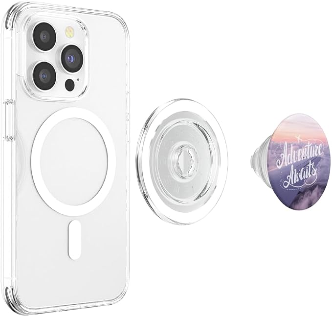 Adventure Awaits Airplane Travel Quote by Nature Magick PopSockets Adhesive PopGrip