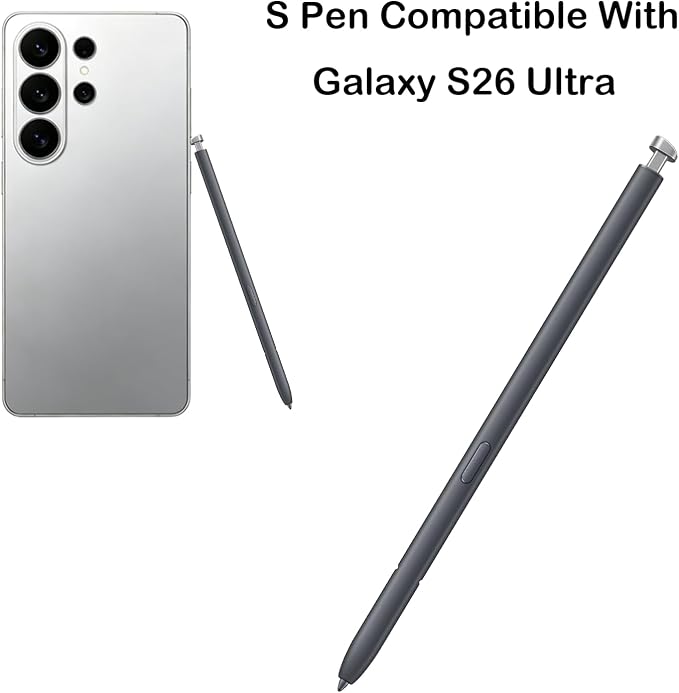 2 Pcs Galaxy S26 Ultra Stylus Pen for Samsung Galaxy S26 Ultra S PenS26 Ultra Pen Replacement for Samsung Galaxy S26 Ultra 5G 6.9 in S Pen All VersionsEJ-PS948BBEGUJ(Black)
