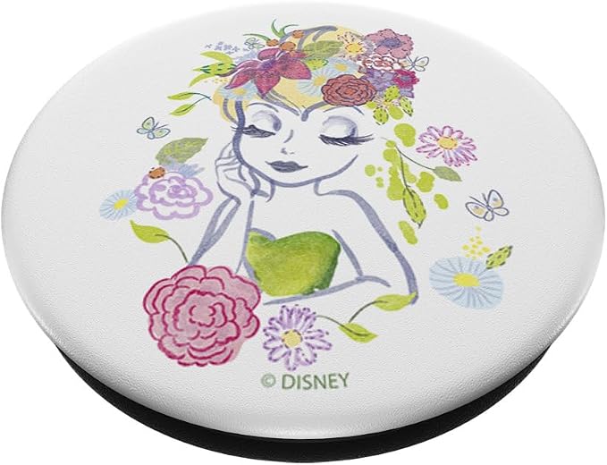 Disney Peter Pan Floral Illustrated Tinkerbell PopSockets Adhesive PopGrip