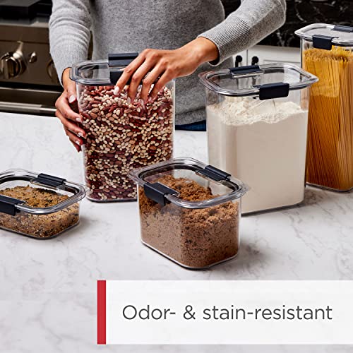 Rubbermaid Brilliance BPA-Free Food Storage Containers with Lids Airtight Kitchen and Pantry Organization Set Includes 3 Containers and Scoops Clear 16 cups - size: 16 Cup (6-Piece)