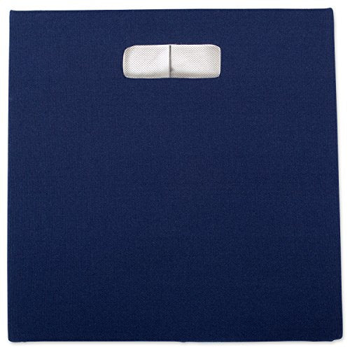 DII Poly-Cube Storage Collection Hard Sided, Collapsible Solid, Large, Nautical Blue - color: Blue, size: Large Square, 13x13x13"