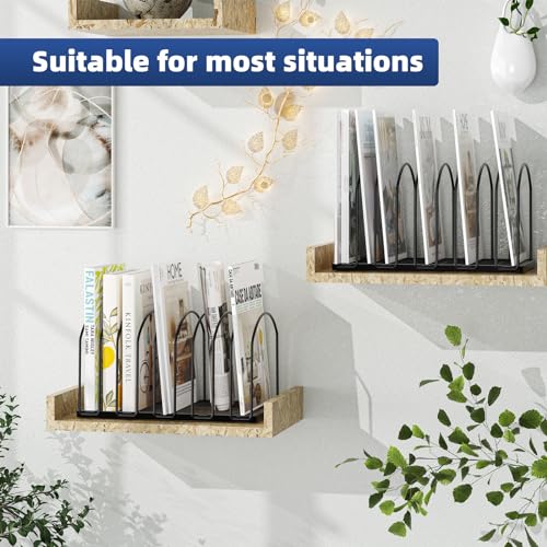 Simple Trending 9 Section Metal File Sorter Organizer for Desk Home Office, Black - style: 7 Section Black