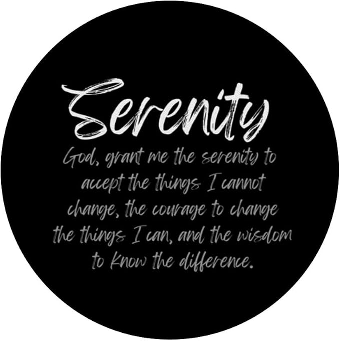 Serenity Prayer God Grant Me The Serenity AA NA Alcoholic PopSockets PopGrip for MagSafe