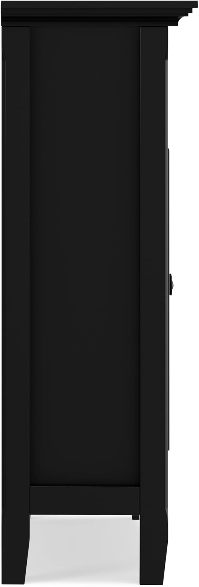 SIMPLIHOME Amherst 36-inch Wide Transitional-Style Storage Cabinet in Black with Drawers and Adjustable Shelves for Entryway or Living Room