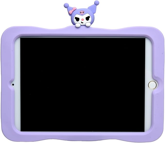 Cartoon Case for iPad mini 1/2/3/4/5 7.9，MONEHOYSY Cute Soft Silicone Kickstand [Drop ProofShock ProofAnti Slip] Back Stand Cover Case for Kids Children Teens Girls Boys (Kitty-1)