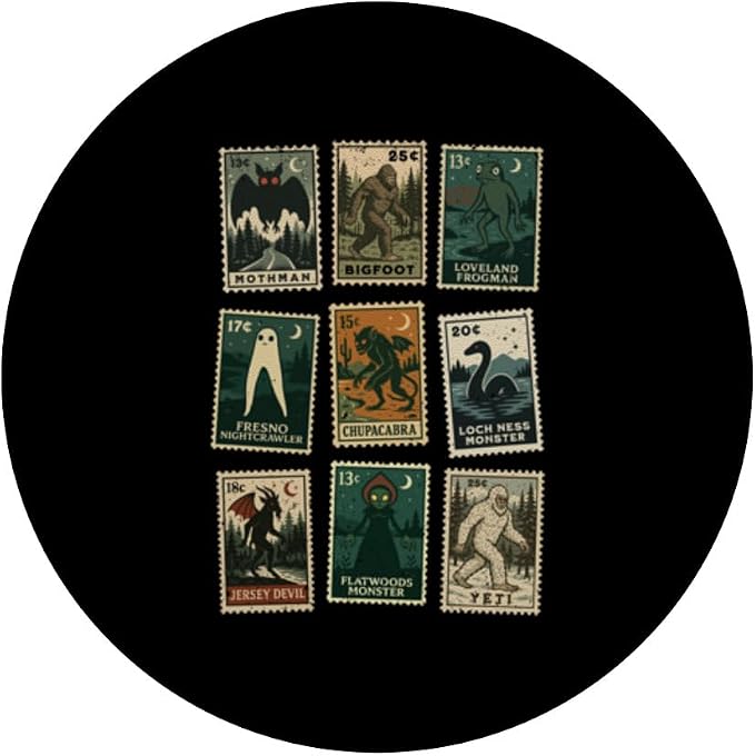 Cryptid Monster Stamps PopSockets PopWallet for MagSafe