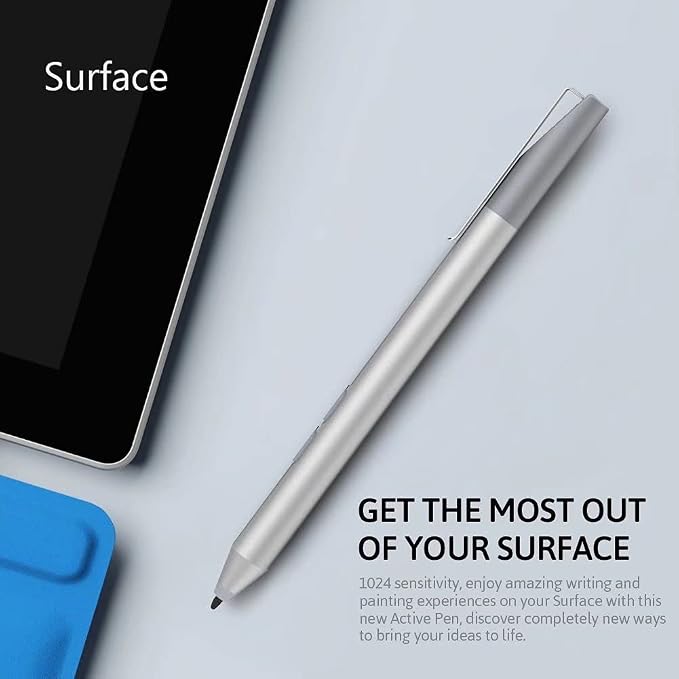 Pen for Surface 1024 Pressure Eraser &amp Right-Click Palm Rejection2500 Working Hours for Surface Pro 11/10/9/8/7/6/5/4/3/X Surface Go/Book 4/3/2/1 Surface Laptop Studio 6/5/4/3/2/1