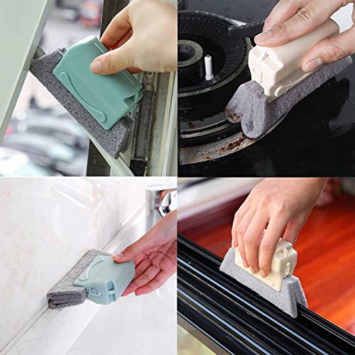 Groove Gap Cloth Window Door Track Multifunctional Cleaning Brush Color: Beige/Gray/Blue (Random Color Matching)3PCS
