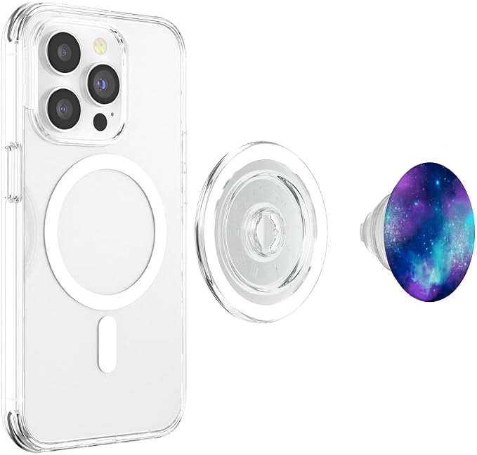 Space Nebula Galaxy Blue Purple PopSockets PopGrip: Swappable Grip for Phones &amp Tablets PopSockets Adhesive PopGrip