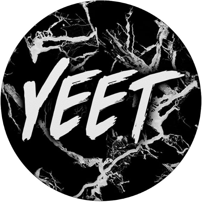 Cool Yeet Saying Design Funny Pop Up Gift for Kids on Black PopSockets Adhesive PopGrip