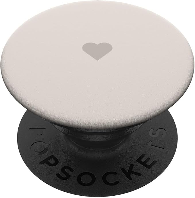 Stone Color Cute Heart Minimalist Love PopSockets Adhesive PopGrip