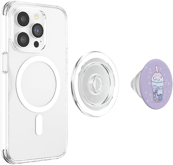 Kawaii Aesthetic Cute Boba Milk Tea Lover Japanese Waves Art PopSockets Adhesive PopGrip