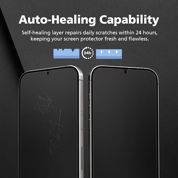 3-Pack for Samsung Galaxy A10E Flexible TPU-EPU Screen Protector [0.1S Fingerprint Unlock] [Real-Time Self-Healing] HD Clear Bubble Free Easy Installation with Alignment Jig