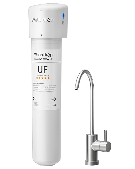 Waterdrop 15UBW-UF 0.01 μm Ultra Filtration Under Sink Water Filter System