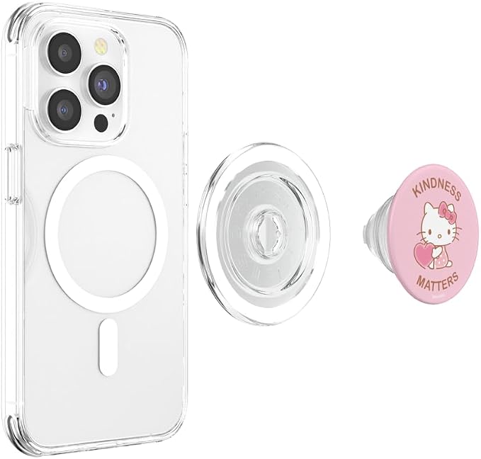 Hello Kitty Pink Heart Cute Kindness Matters PopSockets Adhesive PopGrip