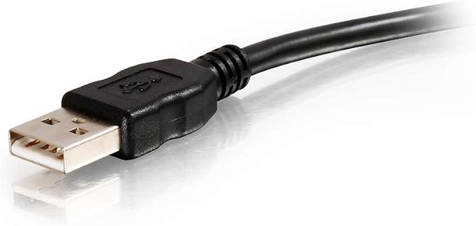 C2G 52107 USB A to A Long USB Extension Cable 6.56 Feet (2 Meters) Black (Pack of 2)